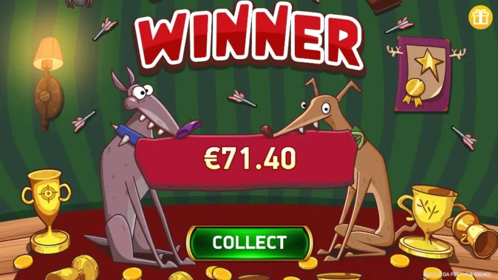 Buffalo da Fortuna slot game interface showing golden buffalo symbols and sunset plains backdrop